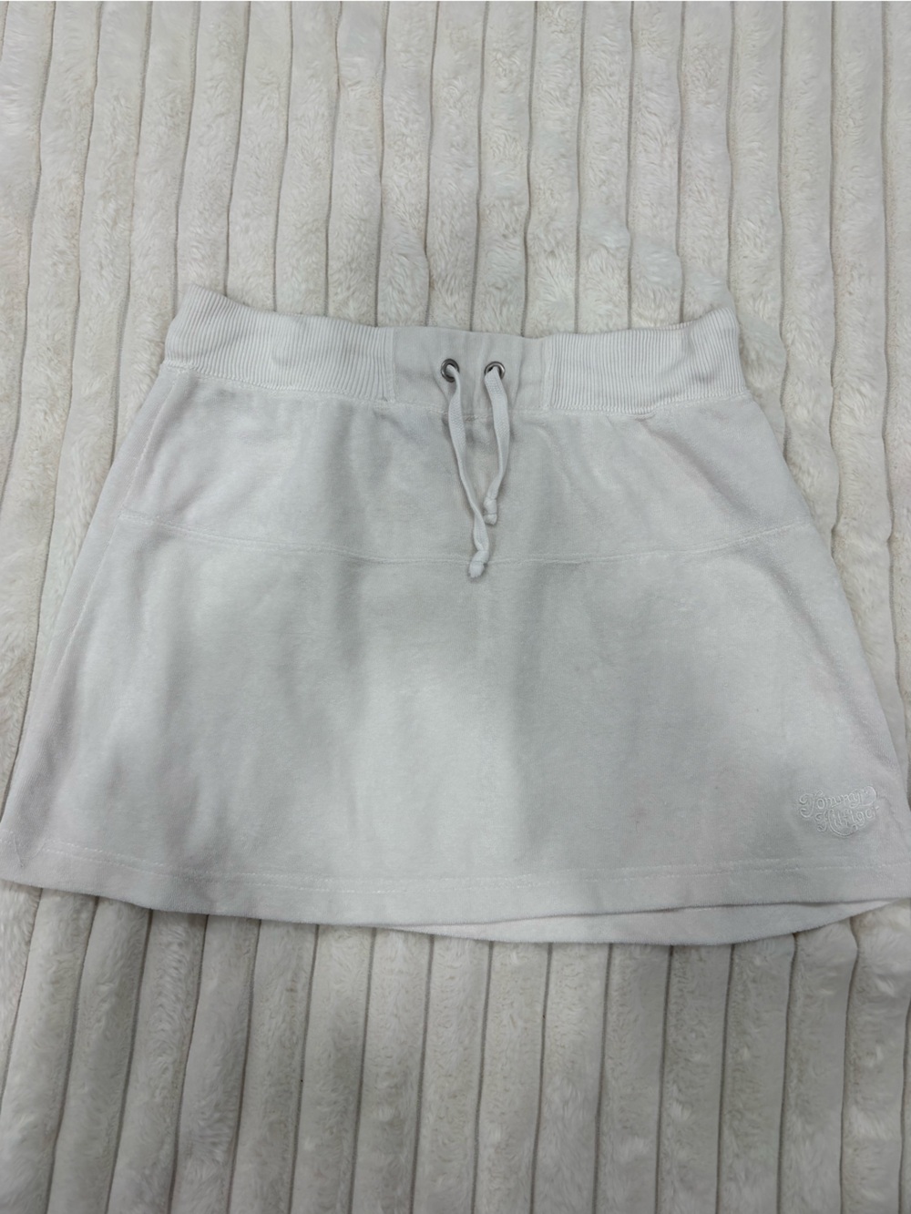 Tommy Hilfiger TerryCloth A-Line Drawstring Skirt
